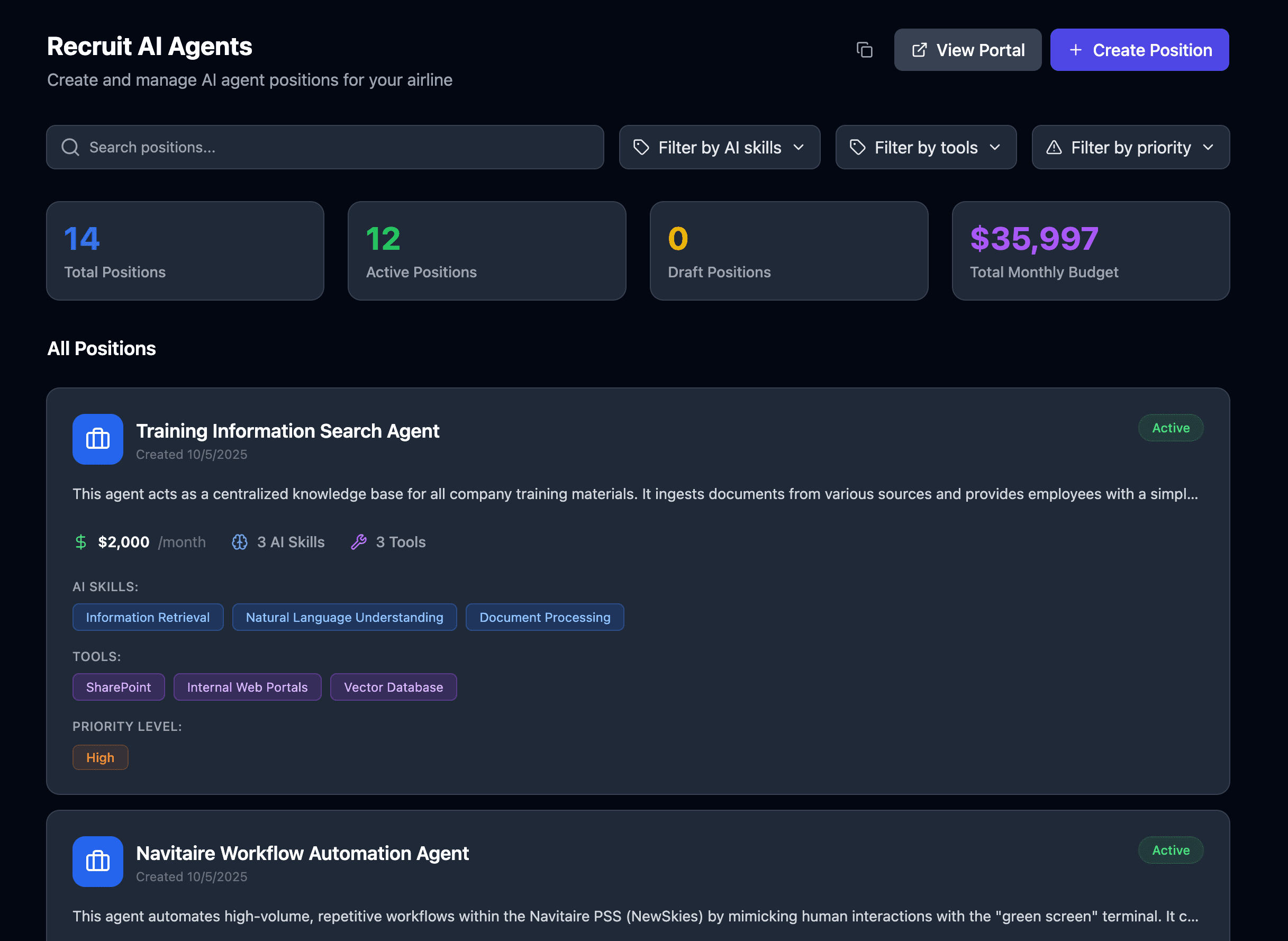 Kaiban Portal showing chatbot deployment with Copa Airlines branding